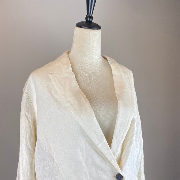 NWT Everlane The Linen Double Breasted Blazer Women's Size 2 - Picture 2 of 16